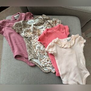 3-6M Baby Girl Onesies (set of 5)